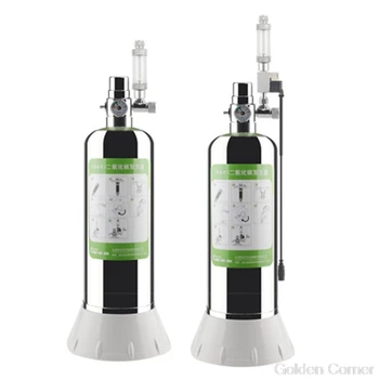 

Aquarium DIY CO2 Generator System Stainless Steel Bottle Tools with Pressure Gauge Automatic Pressure Valve Au10 20 Dropship