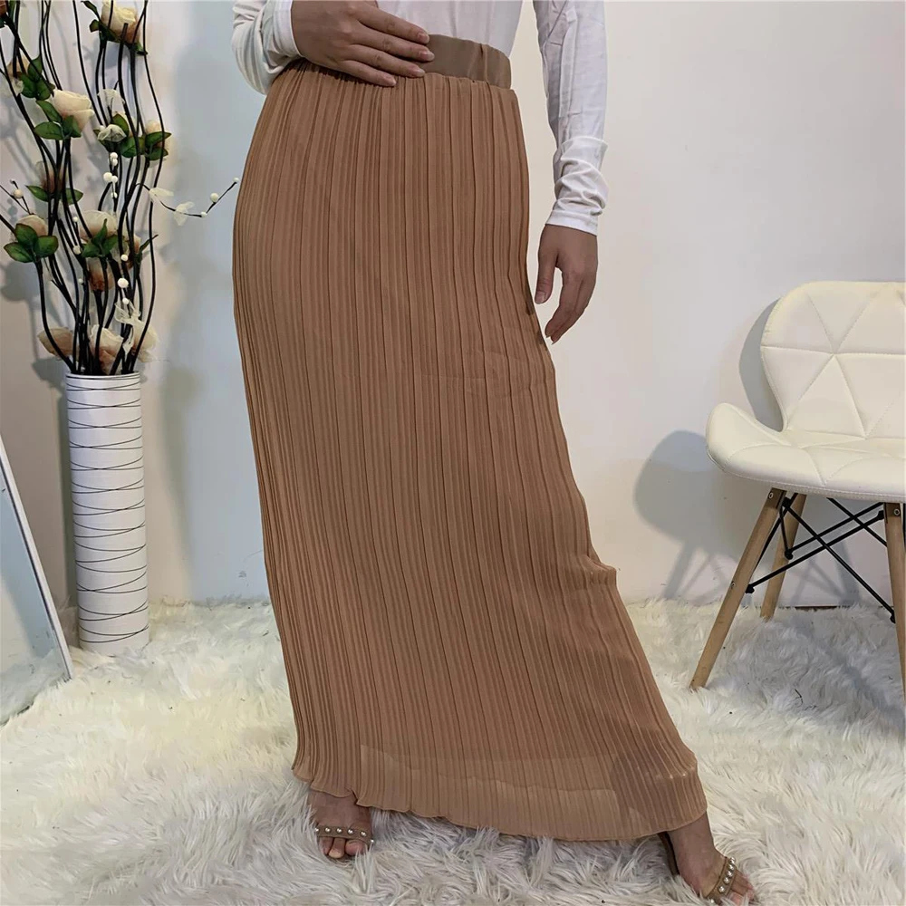 meia vestido feminino sólido com cintura alta, longo, roupa islâmica abaya