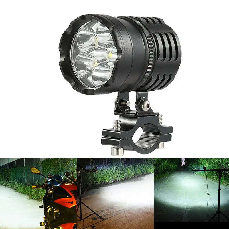 60W Fog Head Spot Spotlight Waterproof DC 12-18V Black Aluminum Alloy Motorcycle Practical Durable
