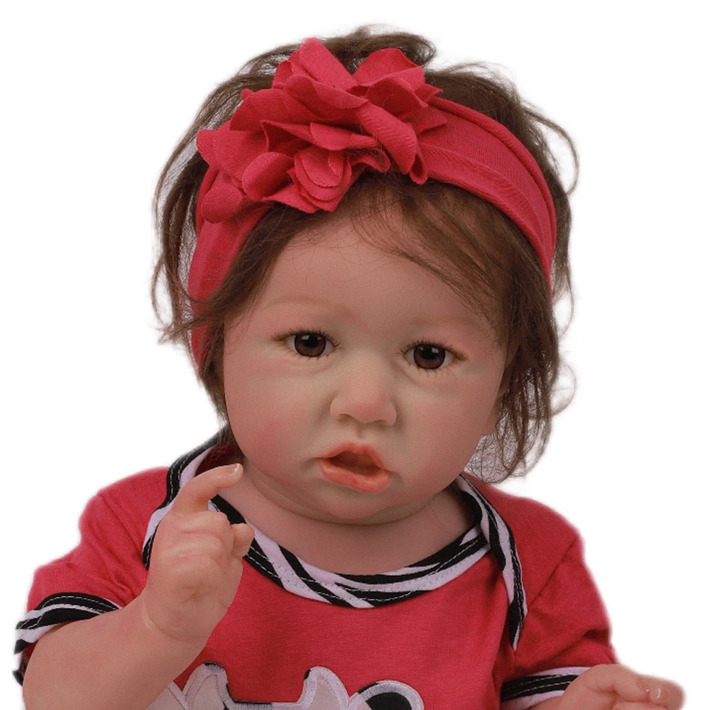 2" прекрасная мода Bebe Reborn Baby Doll полное тело мягкий винил тело силиконовый тело Реалистичная кукла игрушка для ребенка день рождения подарки на Рождество