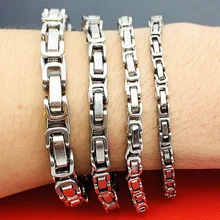 2,5 мм 4 мм 5 мм Мужская цепочка Серебряный тон 316 нержавеющая сталь 22 см Византийская Коробка звено ожерелье браслет
