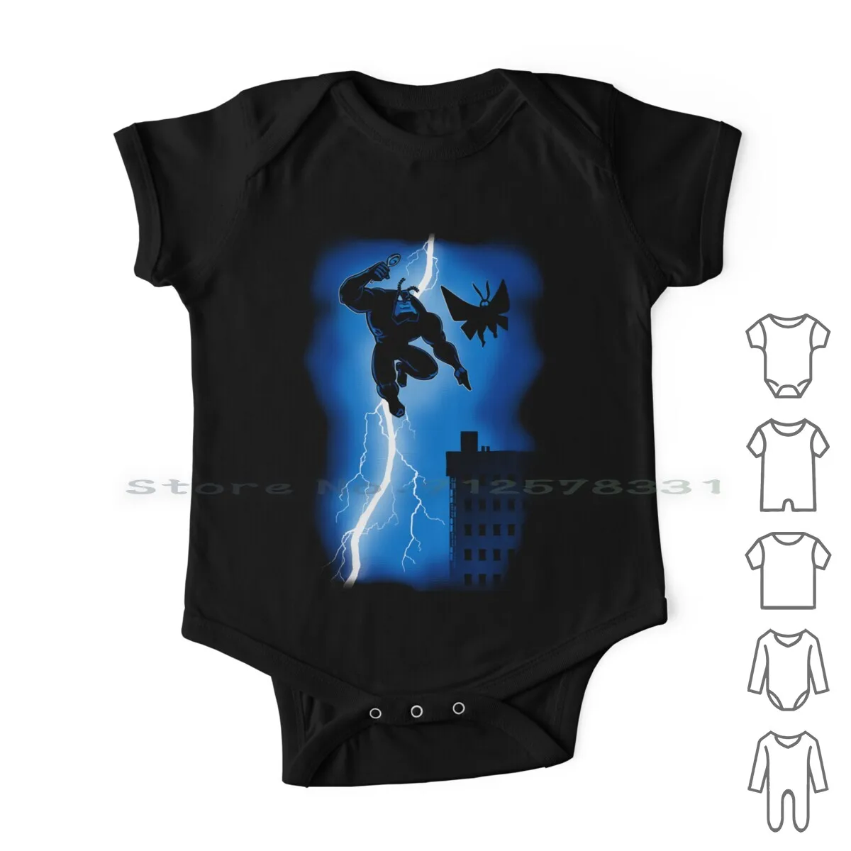 

The Blue Mite Returns Newborn Baby Clothes Rompers Cotton Jumpsuits Comics Superhero Funny Harebrained Infant Long Sleeve