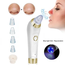 Вакуумный отсос угрей средство для удаления точек Noir Comedones Синяя светодиодная маска для лица Омоложение кожи уход за лицом прыщи Инструменты для удаления