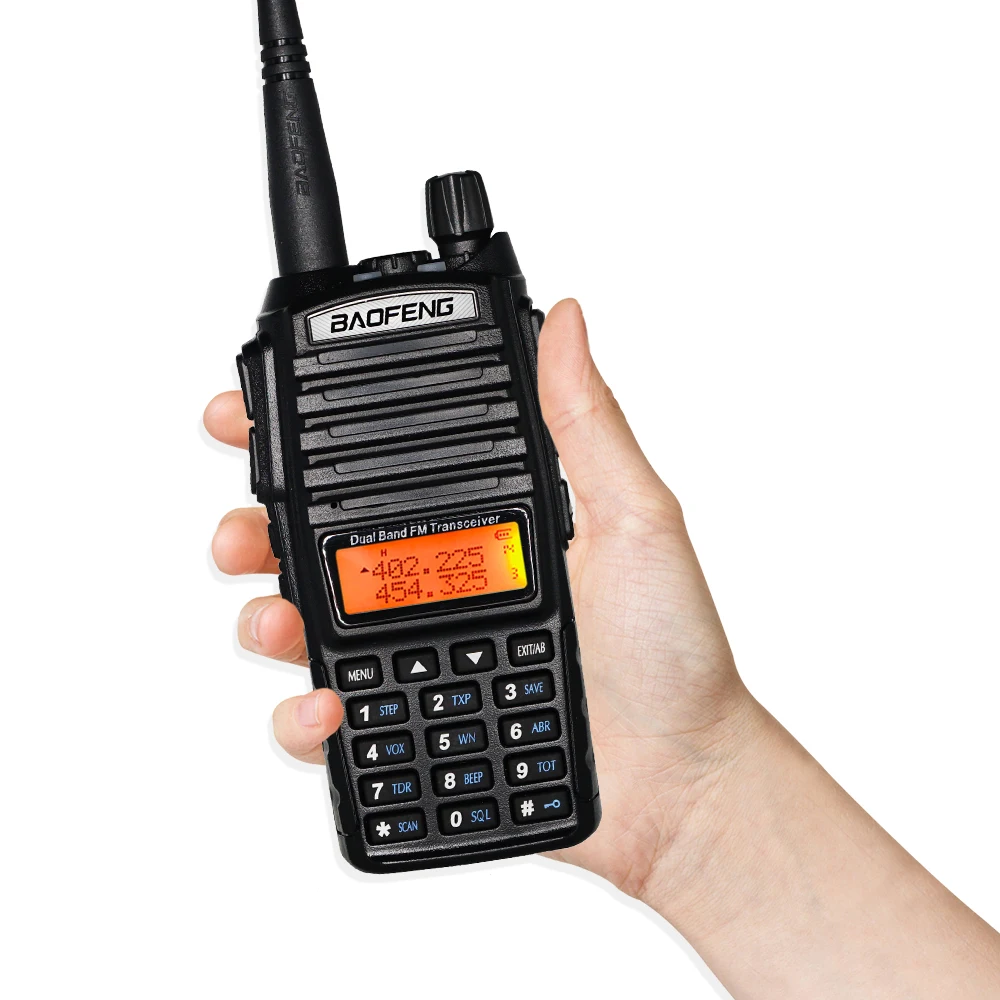 8 Вт Высокая мощность BaoFeng UV-82 Двухдиапазонная рация FM трансивер 10 км 128CH портативный CB Ham Радио UV82HP Охота двухстороннее радио