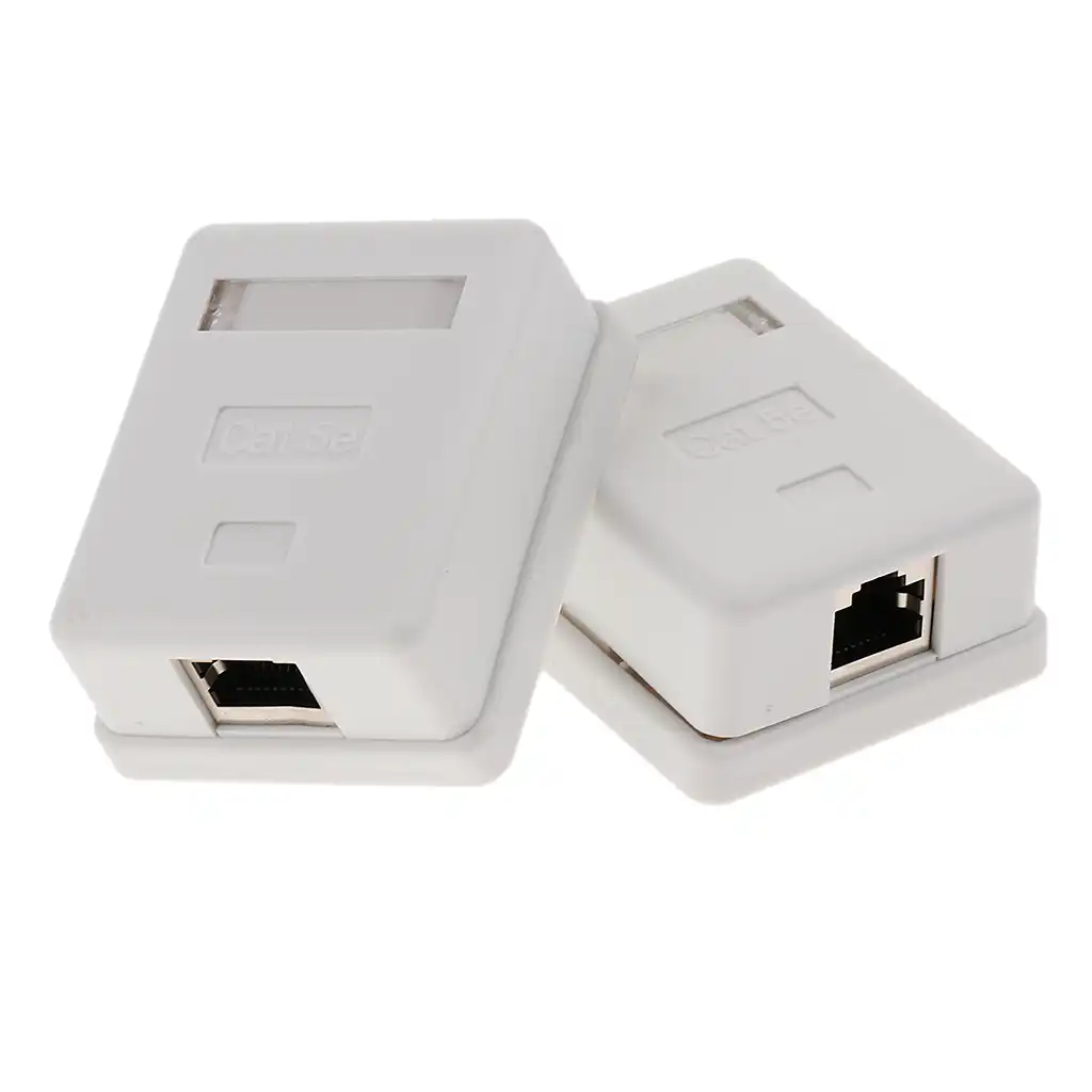 2 X Cat5e Однопортовый разъем для поверхностного монтажа RJ45 лицевая панель