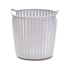 Креативная пластиковая ротанговая настольная корзина для хранения с ручкой цилиндр Многофункциональный туалетный столик органайзер для хранения