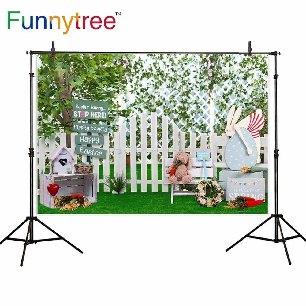 Funnytree backdrop photo spring tree Fence grass Nature landscape  photography photocall photo shoot photozone prop photophone