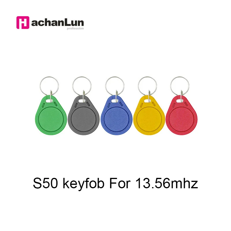 

100pcs 13.56MHz RFID Key Tags Finder Badge Card Token Attendance Management Keychain ABS Waterproof IC M1 S50 Keyfobs Tags