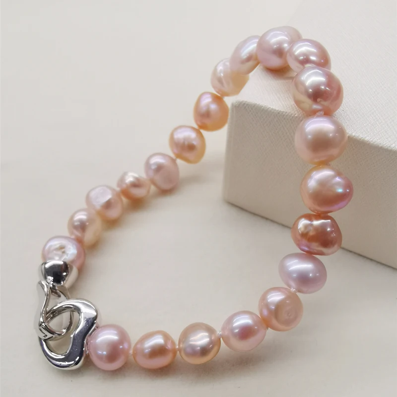 

DAIMI Pearl Bracelet Natural Freshwater Black//PurpleWhite/Pink Pearl Bracelet Fine Pearl Jewelry For Women