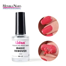Removedor de esmalte semipermanente, ferramenta de manicure rápido para mergulhar, limpador mágico de unhas e gel de 15ml esmalte de polimento