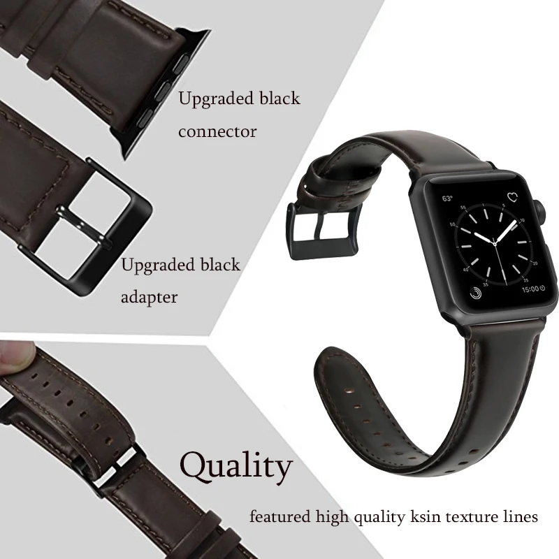 Часы с ремешком из натуральной кожи, ремешок для наручных часов Apple Watch 38 мм 40 мм 42 44 мм браслет для наручных часов iWatch серии 5/4/3/2/1