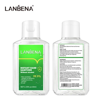 

LANBENA Hand Sanitizer Anti Bacterial Travel Portable Quick Dry Disinfection Antibacterial Waterless Anti Bacteria Hand Gel 60ML