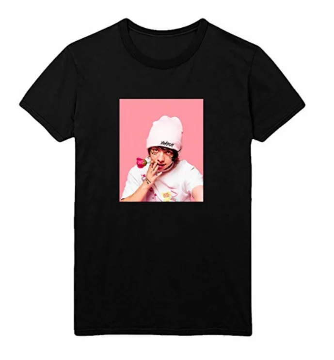 Футболка LIL xan xанархий Мужская 100% хлопок Черная | одежда
