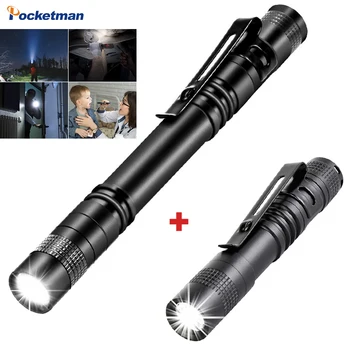 

LED Pen Torch Power by 2AAA Batteries, Pocket-Size Pen Flashlight Portable Pocket Clip for a Specialist such as Doctor, Mechanic