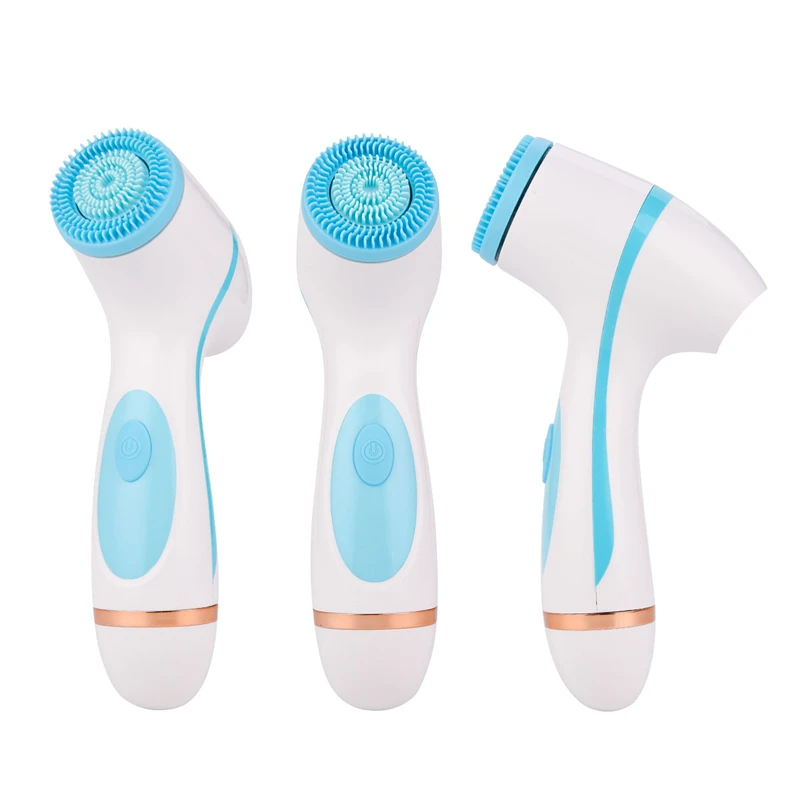 CkeyiN 3 In 1 Electric Facial Cleansing Brush Silicone Rotating Face Brush Deep Cleaning Skin Peeling Cleanser Exfoliation 50