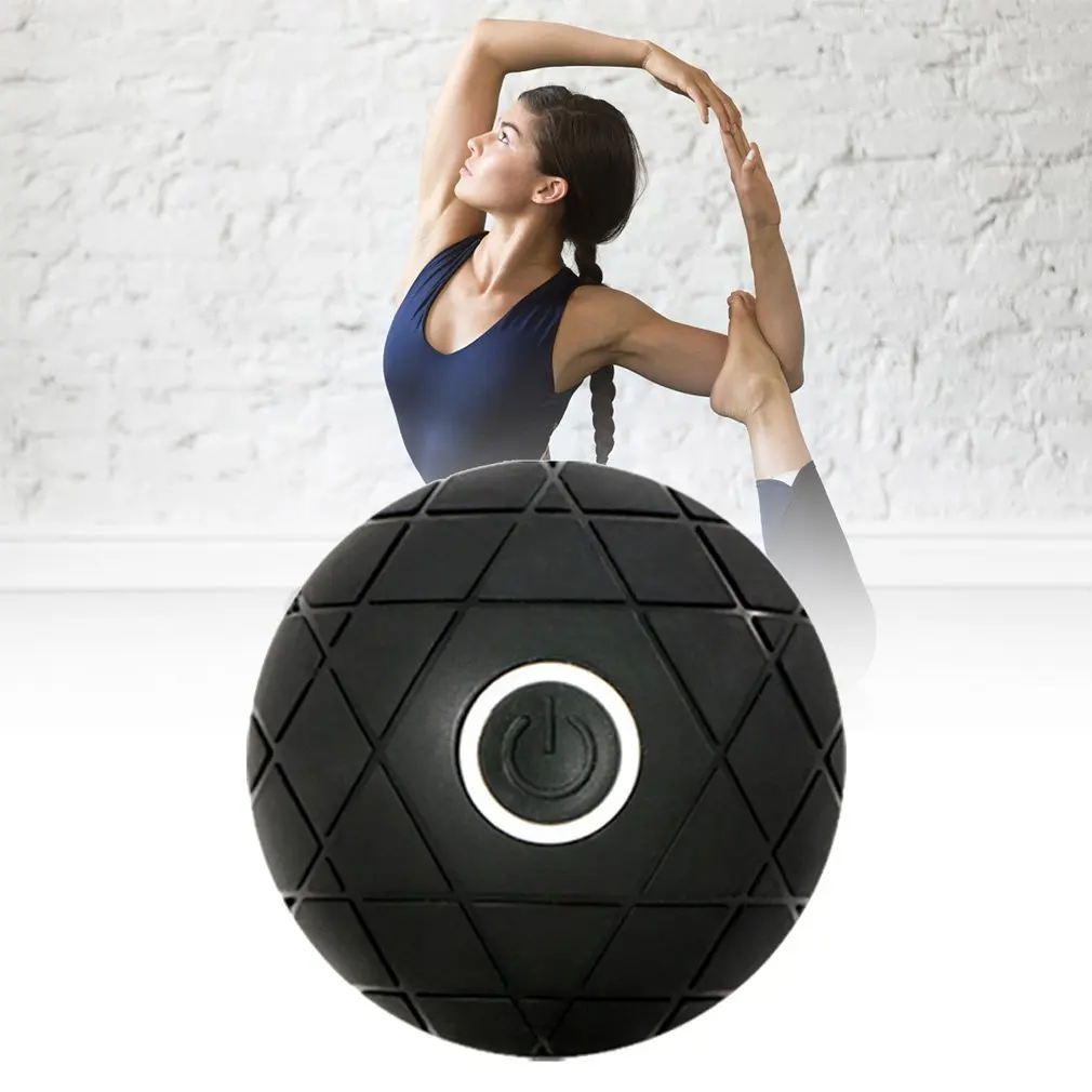 800MAH Waterproof Electric Massage Ball Vibrating Massage Ball USB Rechargeable Roller Training Yoga Fitness Foam Roller