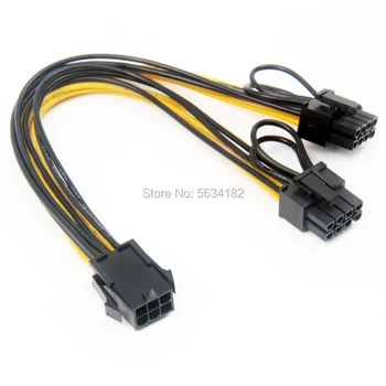 

6PIN to dual 8P graphics card power supply line Dual 8-pin graphics card power extension cable Dual 6 + 2PIN cable