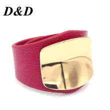 Индивидуальный кожаный браслет для женщин с пряжкой из сплава Регулируемые модные унисекс браслеты& браслеты панк ювелирные изделия