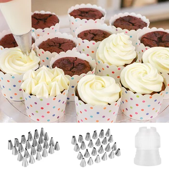 

26 PCS/Set Silicone Pastries Bag Tips Kitchen DIY Icing Piping Cream Reusable Cake Decorating Tools SEC88