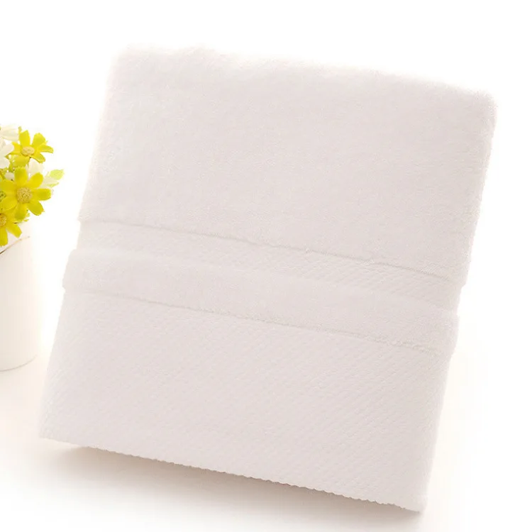 Thick Baby Quality Class a Plain Interrupted Cotton Bath Towel 450 Grams Long-Staple Cotton Beach Towel