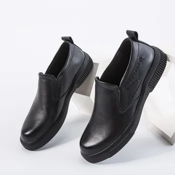 

REETENE Classic Men'S Casual Shoes Autumn Leather Male Footwear Comfortable Leisure Men Loafers Elegant Slip-On Party Shoes Men