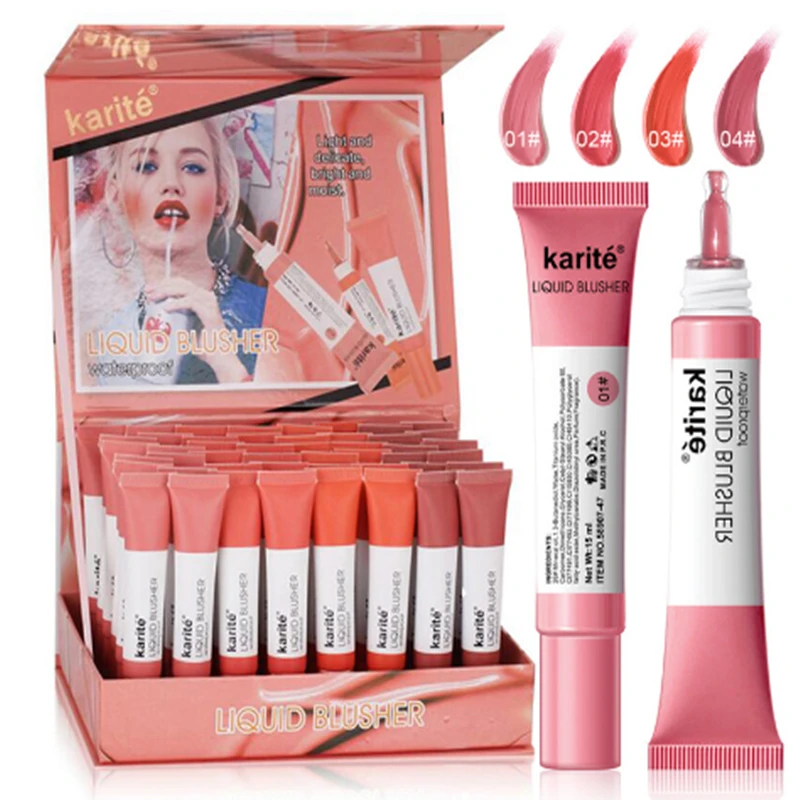 4 Colors Liquid Blush Makeup Face Rouge Make Up Professional Natural Cheek Blusher Long Lasting Brand Peach Cosmetic | Красота и
