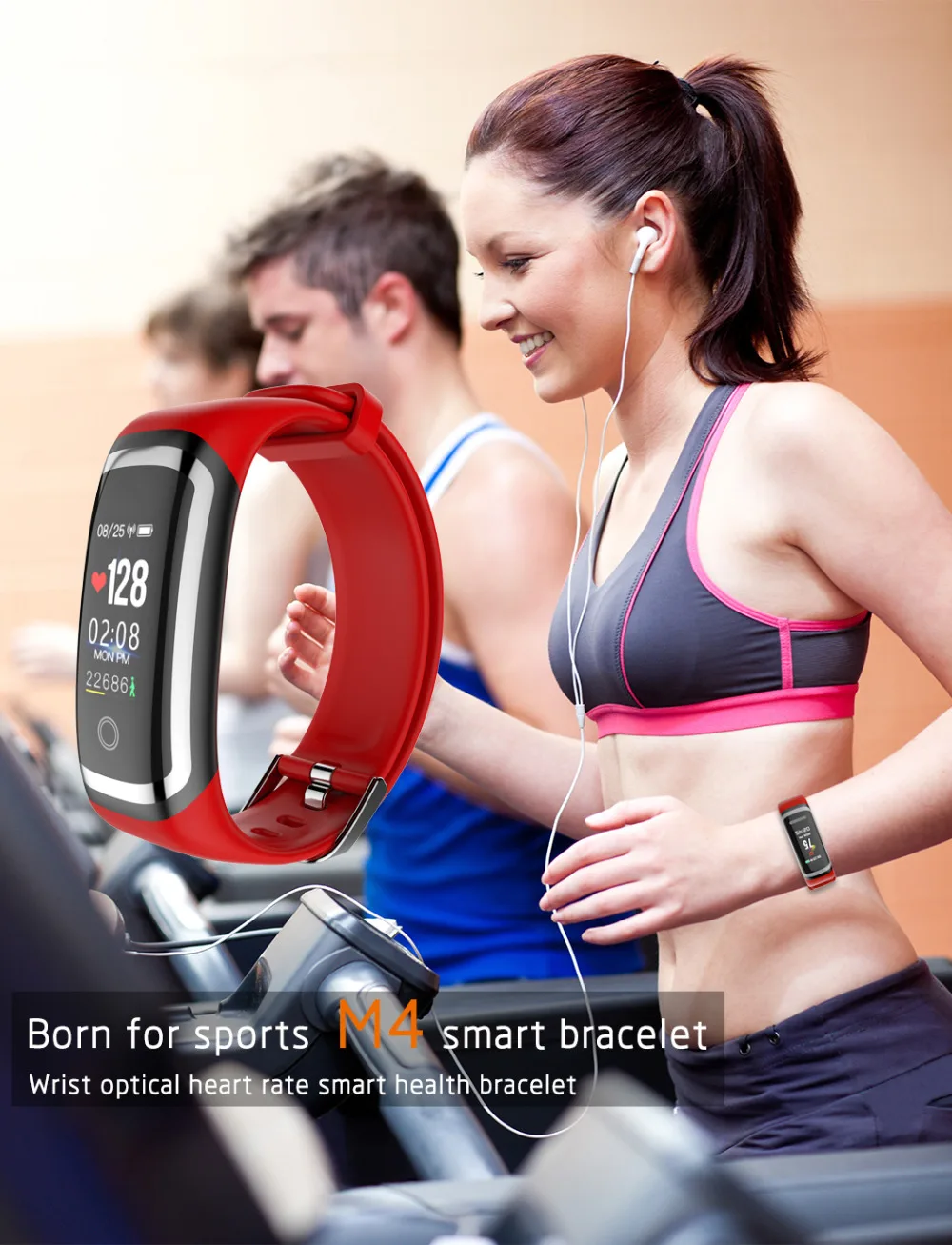 Wearpai M4 умный Браслет Подарочный ремешок фитнес-трекер часы Калории пульсометр кровяное давление умный браслет для мужчин и женщин