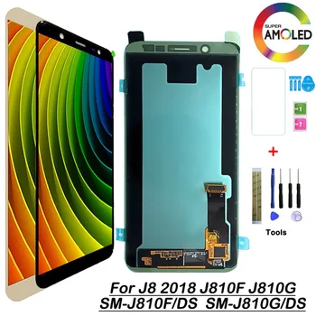 

Super AMOLED LCD For Samsung Galaxy J8 2018 J810 J810F J810G Screen LCD Display Sent tools Screen Protector 6.0''