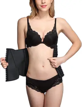 

9 Boned Latex Waist Trainer Corset Cincher Sauna Sweat Body Shaper Tummy Control Strap Slimming Abdominal Trimmer Belt Straps