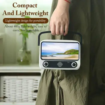 

TV300 Mini Retro Style 2 In 1 Wireless Bluetooth Speaker Mobile Phone Holder Portable Desktop Phone Stand Stereo Sport Subwoofer