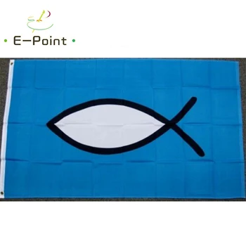 

Jesus Fish Flag 2ft*3ft (60*90cm) 3ft*5ft (90*150cm) Size Christmas Decorations for Home Flag Banner