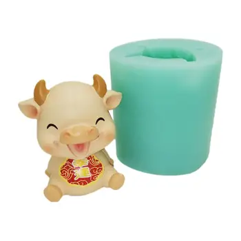 

2021 New Year Calf Silicone Cake Mold DIY Craft Casting Chocolate Fondant Mold Cake Decorating Tools Kitchen Baking Accessories