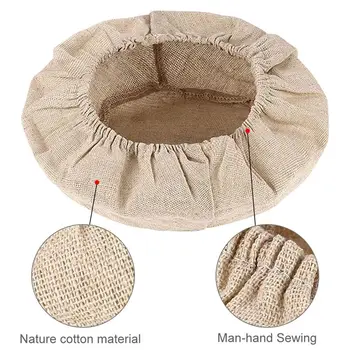 

Bread Fermentation Basket Cover Home Bakery Dough Proofing Rated Braided Basket Flax Linen Cotton Cloth