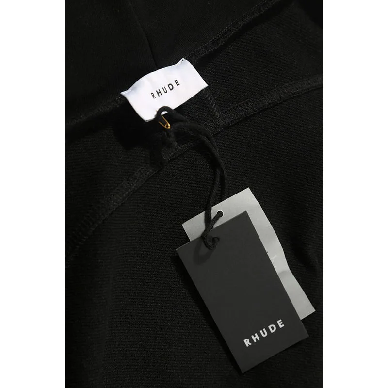 Новые эксклюзивные толстовки с капюшоном Rhude x Maxfield в Лос-анжелесском стиле для мужчин и женщин с принтом в виде волка, пуловеры, свитшоты