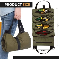 Mintiml Bolsa de herramientas multiusos, bolsa de rollo de llave, bolsa de herramientas colgante, portador de cremallera, bolsa de herramientas de trabajo, envío directo