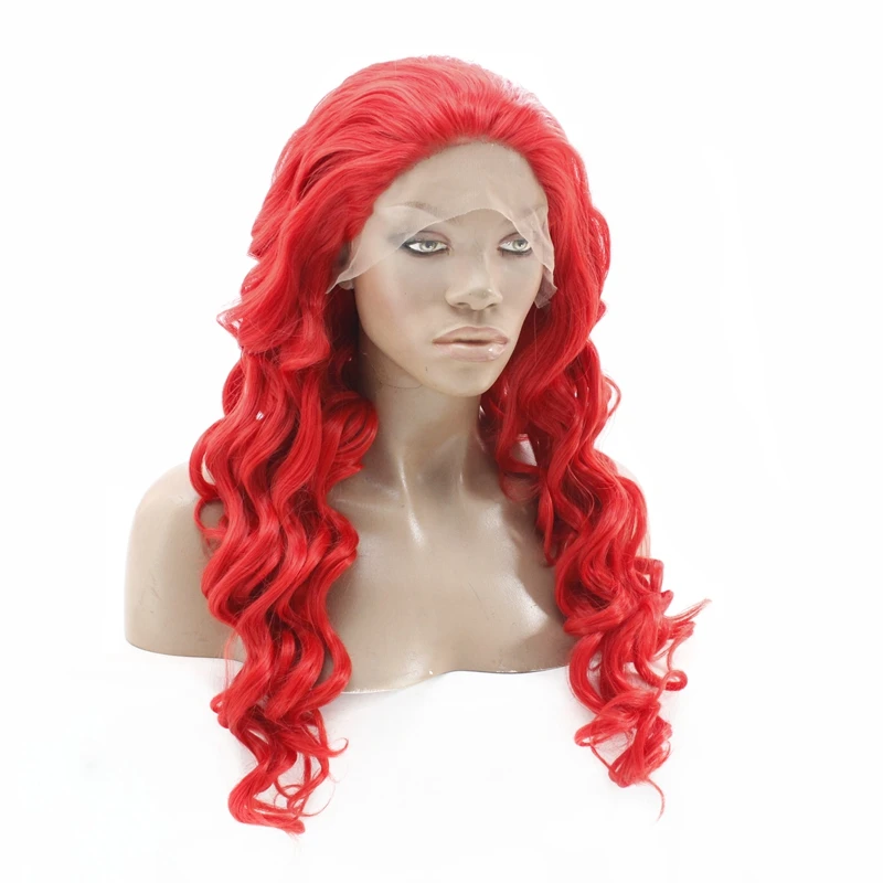 Высокое качество дешевые кружева спереди парик Свободные кудрявые длинные волосы Жаростойкие свободная часть синтетический кружевной передний парик для женщин