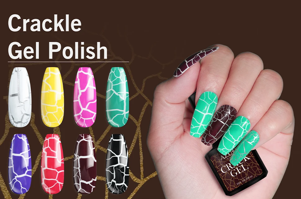 AZURE BEAUTY Crack Гель-лак для нейл-арта замочить от Crackle Led Гель-лак для ногтей Полупостоянный Гибридный лак