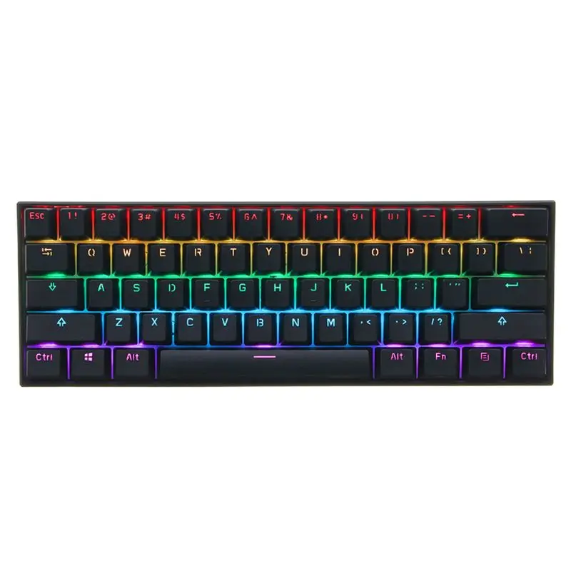 Anne Pro 2 60% NKRO Bluetooth 4,0 type-C RGB 61 клавиша Механическая игровая клавиатура Вишневый переключатель