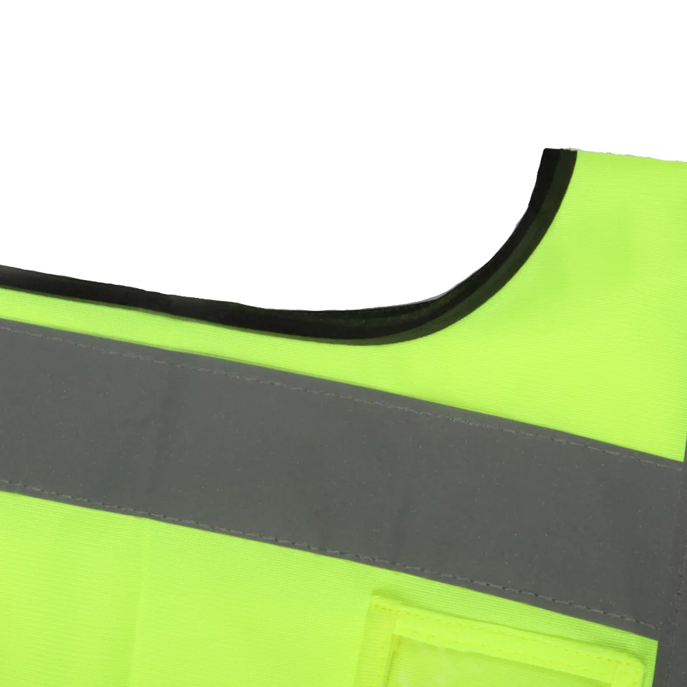 Высокое качество мотоциклетная куртка, чтобы вы были заметны Предупреждение жилет флуоресцентный спецодежды светоотражающий жилет безопасности с карманом на молнии
