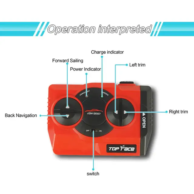 5 Channel RadioElectric Remote Control Submarine Racing Boat Toy Waterproof RC Boat Model Electric Toys 4