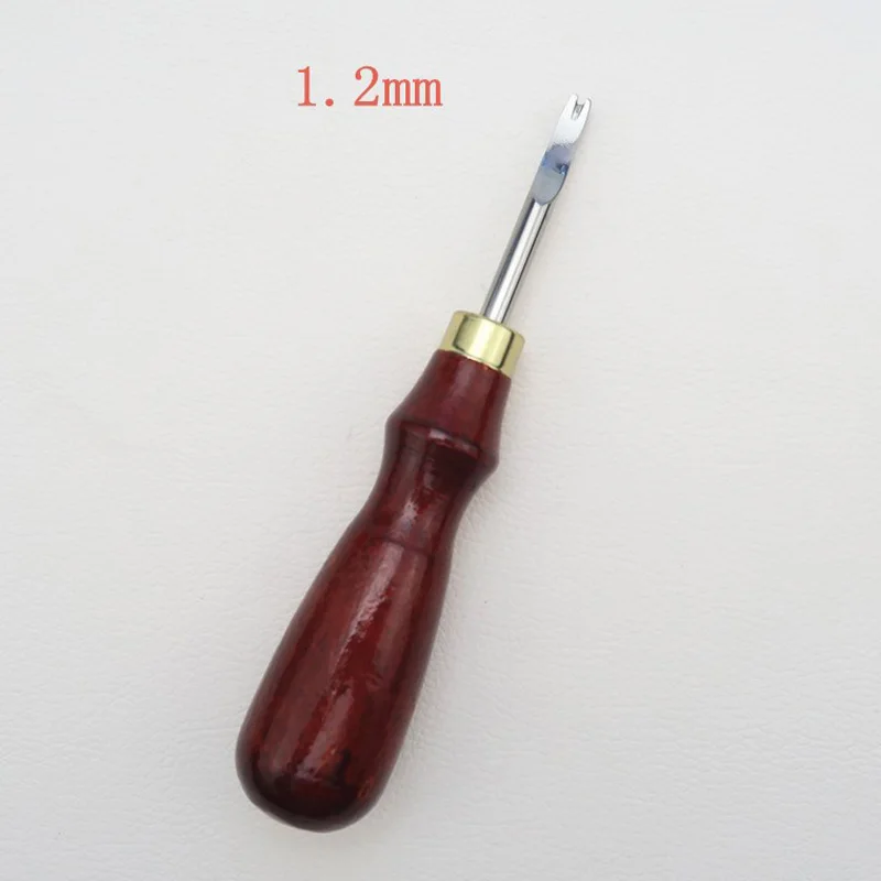 1.2mm 1 шт. Кожа ремесло нож скашивание углов скошенный кожевенное ремесло Наборы инструментов 4 размера деревянная ручка Швейные режущие инструменты - Цвет: 1.2mm