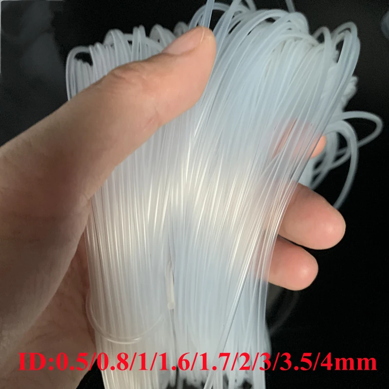 5M/10M Transparent Flexible Silicone Tubing ID 0.5 0.6 1.5 2 2.5 3 3.5 4 mm Food Grade Tube Pipe Temperature Resistance Nontoxic silicone tube rubber tube rubber tubing