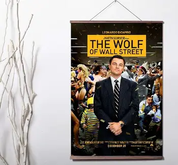 

The Wolf of Wall Street (2013) Movie Art Canvas print poster decoration painting with solid wood hanging scroll