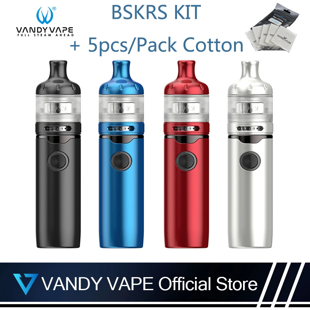 Vandy vape BSKRS ручка Vape комплект с 5 шт хлопок 1100 мАч 2 мл Емкость Ом сетчатая катушка электронная сигарета VS Vandyvape BSKR комплект