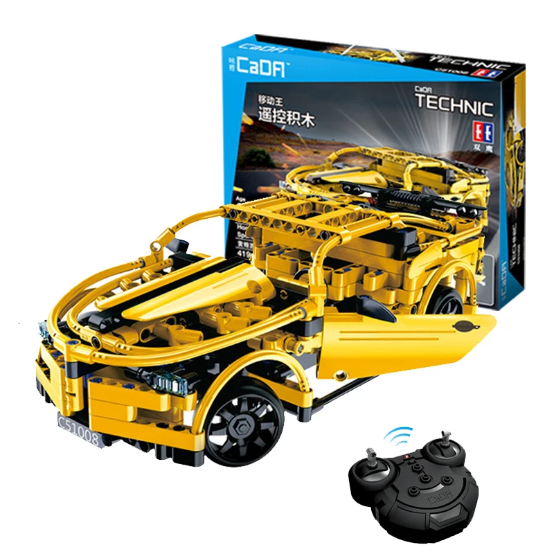 Technic City серия гоночный Радиоуправляемый автомобиль модель строительные блоки Наборы кубиков дистанционное управление спортивные автомобили Игрушка совместима с