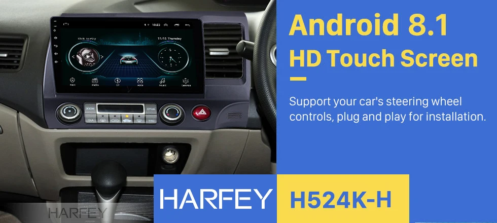 Clearance Harfey 10.1 inch 2GB RAM Car GPS Radio For HONDA CIVIC 2006-2011 Right Hand Drive 2 din car Multimedia Player Head Unit Audio 0