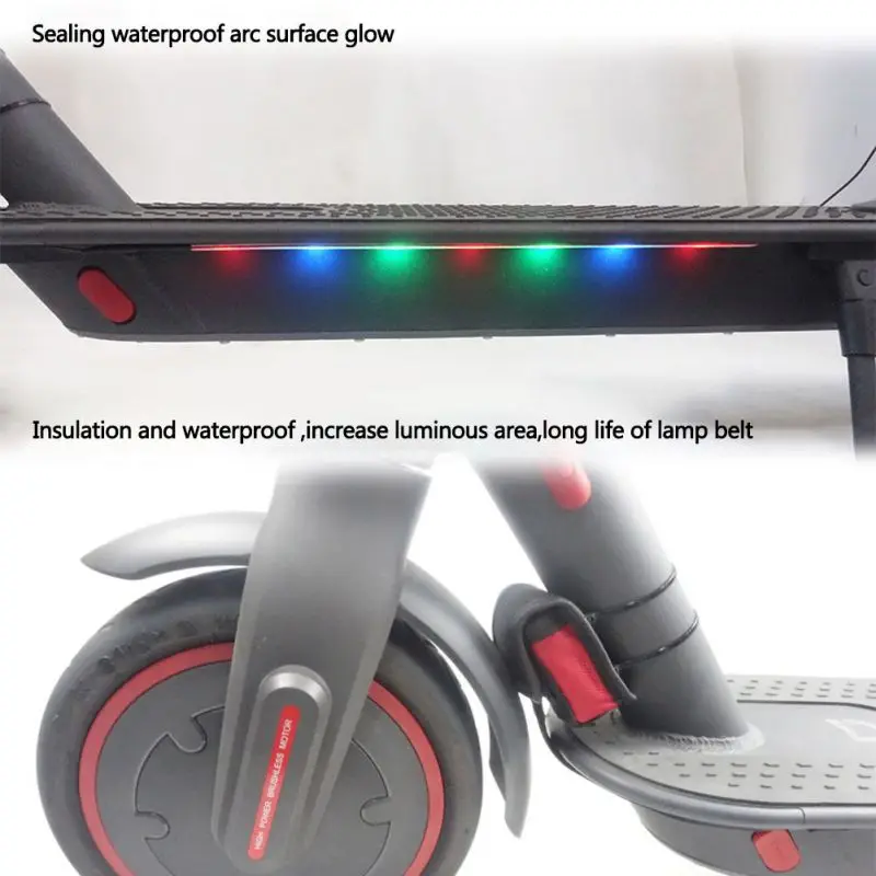 Scooter Tires Strip Light Colorful Night LED Light With Chassis For Millet M365 / M365 Pro Electric Scooter Accessories