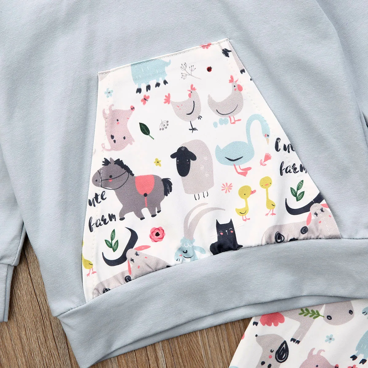 Одежда для младенцев pudcoco, повседневная одежда для маленьких мальчиков и девочек спортивный костюм с капюшоном и цветочным принтом, топ и штаны зимний комплект осенней одежды из 2 предметов на возраст от 0 до 24 месяцев