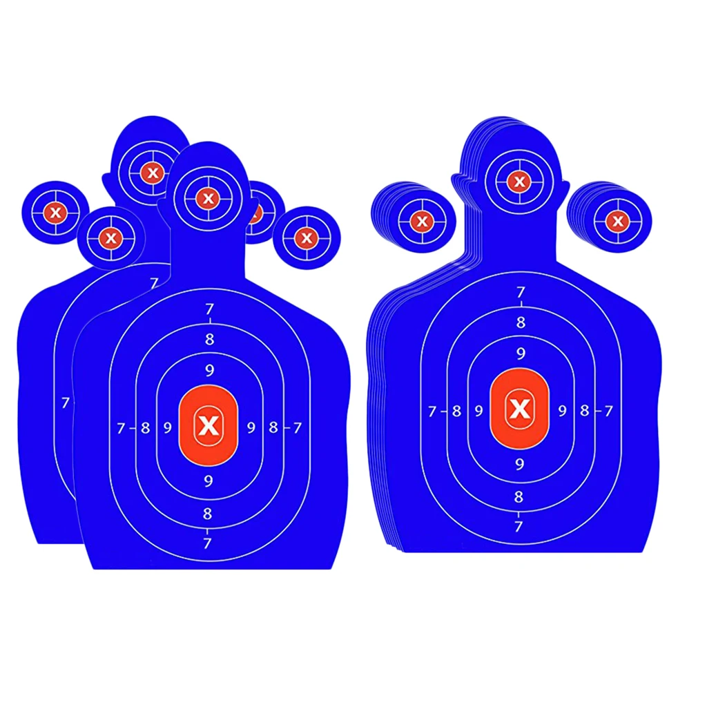 10Pcs Shooting Targets Adhesive Paper Sheets for Pistols Rifles BB Guns Airsoft