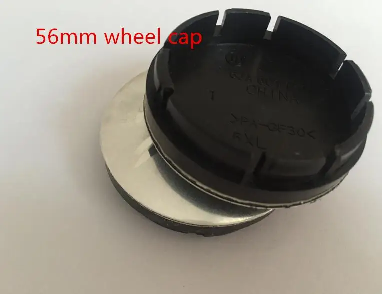 56mm silver cap 4 шт. 56 мм 60 мм центральный колпак на колесо автомобиля значок пылезащитные Чехлы эмблема наклейка автомобиль Стайлинг Аксессуары - Название цвета: 56mm silver cap